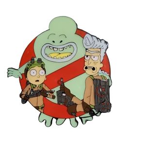 Rick & Morty Ghostbusters Mash Up Hard‎ Enamel Lapel Collectible Pin